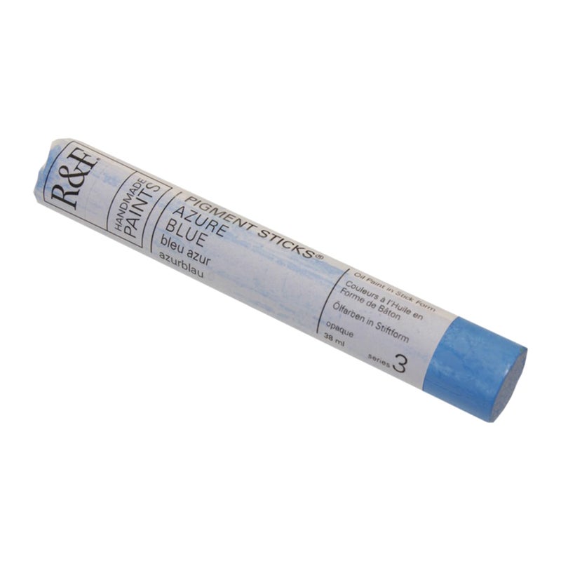 R&F Handmade Paints - Professional Oil Pigment Stick, Azure Blue, 38 ml - Image 1